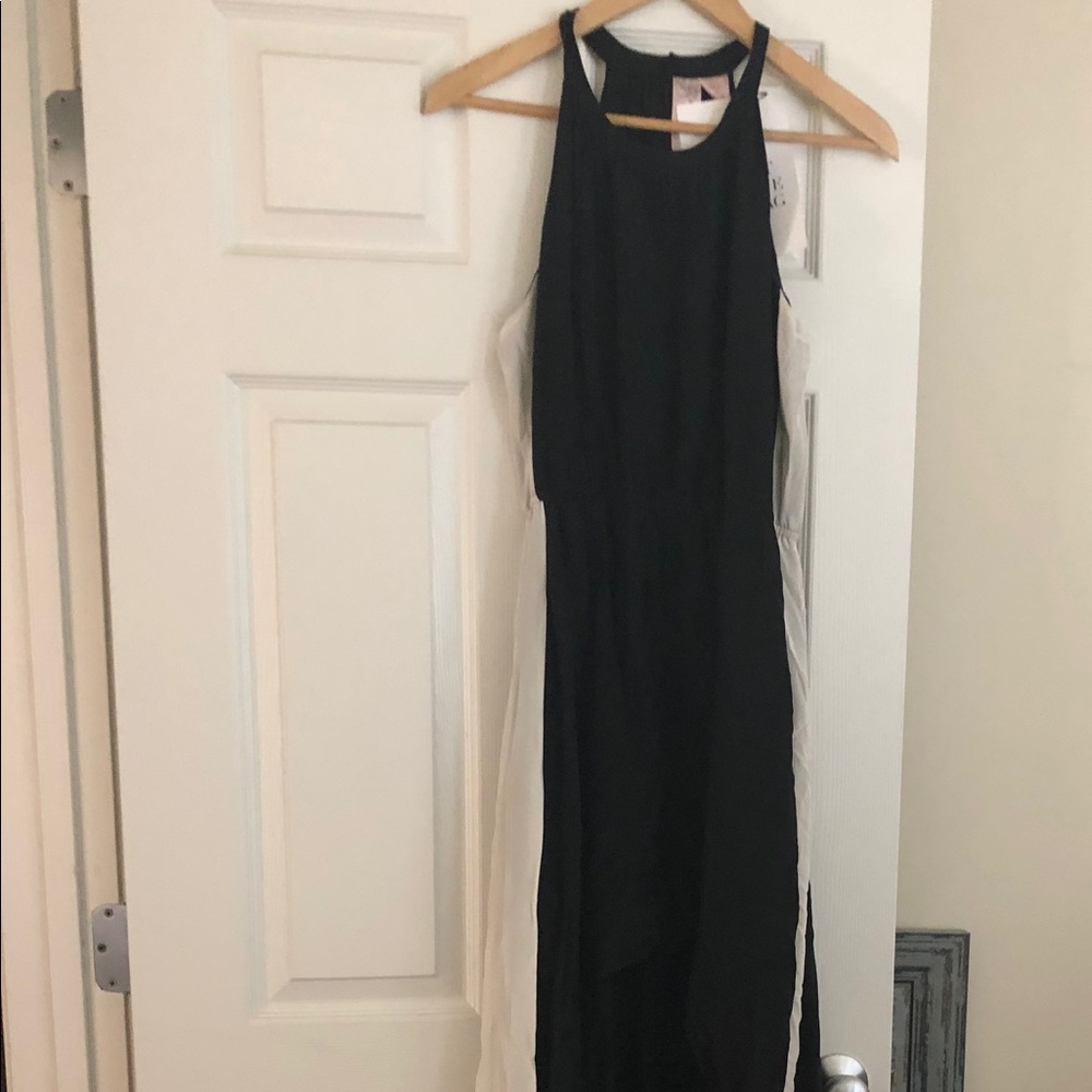 Gorgeous Gemma (NWT) Black/White Hi/Low Dress